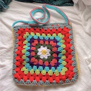 Handmade flower bag, sling bags, off shoulder bag, handmade, multicolor bag